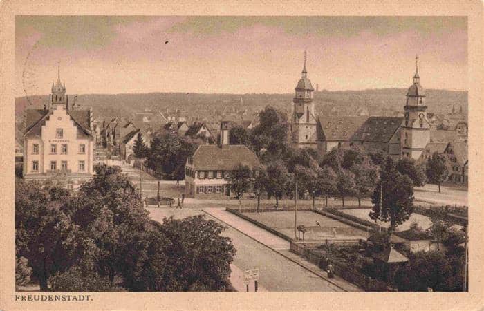 FREUDENSTADT BW Stadtplatz Zentrum Kurort im Schwarzwald – Ansichtskarte Freudenstadt