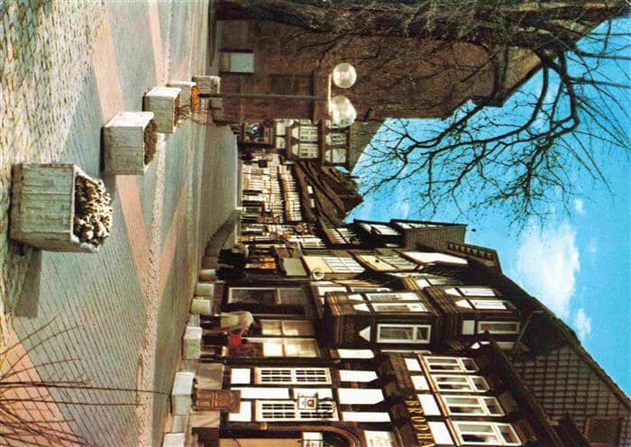 Einbeck Niedersachsen Fussgaengerzone Altstadt Fachwerkhaeuser – Ansichtskarte Einbeck