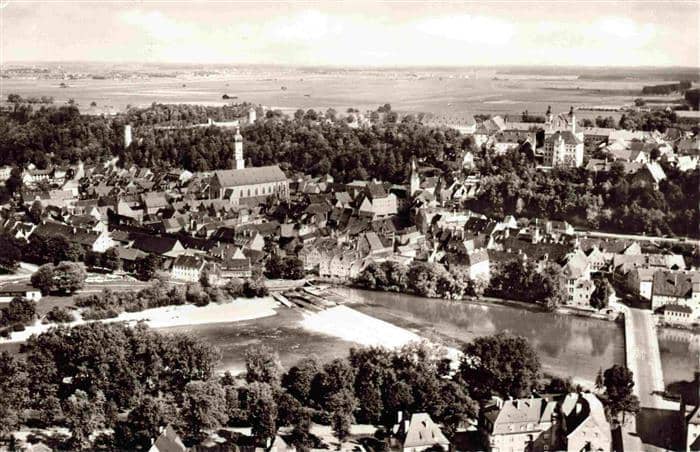 Landsberg Lech Bayern Panorama – Ansichtskarte Landsberg am Lech