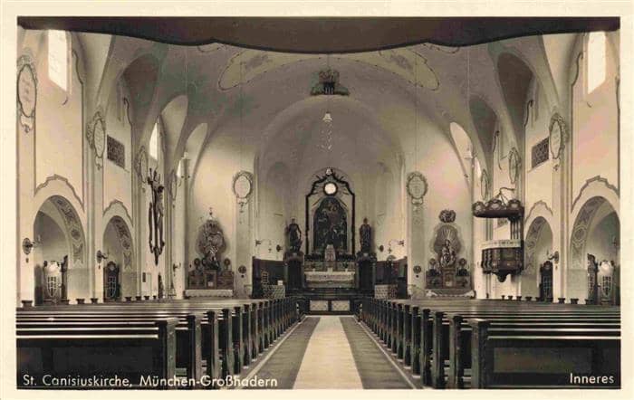 Grosshadern Muenchen St. Canisiuskirche Inneres – Ansichtskarte Allach