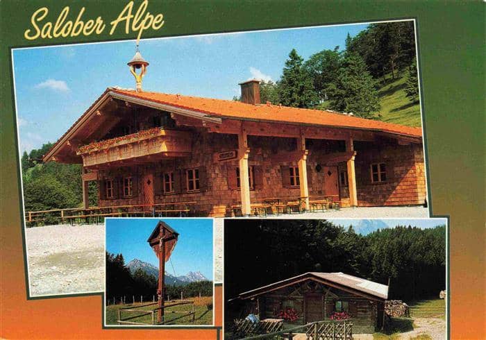Fuessen am Lech Allgaeu Bayern Salober Alpe Gasthaus – Ansichtskarte Füssen
