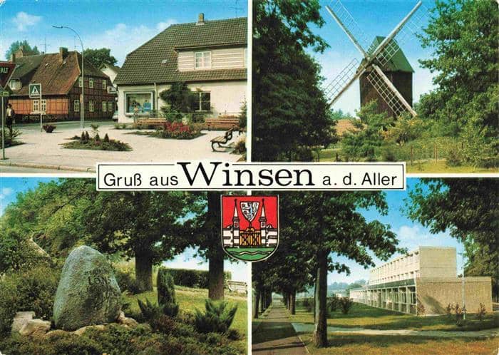 Winsen Aller Teilansichten Loens Gedenkstein Windmuehle – Ansichtskarte Winsen (Aller)