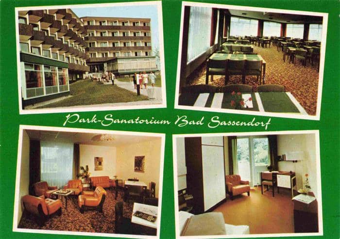 Bad Sassendorf Park-Sanatorium Speisesaal Aufenthaltsraum Patientenzimmer – Ansichtskarte Bad Sassendorf