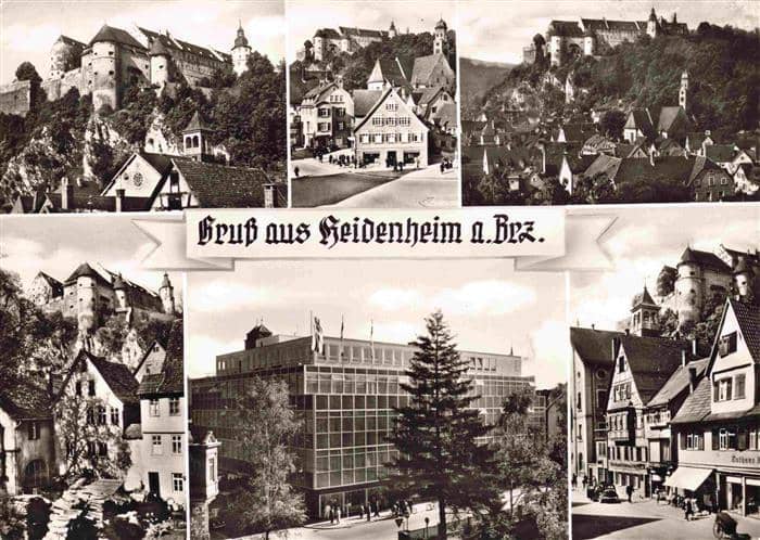 Heidenheim Brenz Schloss Naturtheater Rathaus Ortspartien – Ansichtskarte Heidenheim an der Brenz
