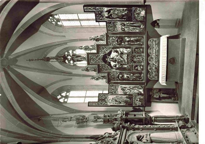 Boennigheim BW Evangelische Stadtkirche Altar – Ansichtskarte Bönnigheim