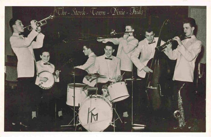 Musikanten Stork Town Dixie Kids Dixieland Orkester – Ansichtskarte