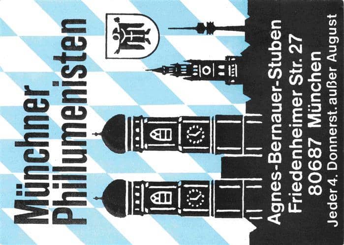 Muenchen Bayern Muenchner Phillumenisten Int. Briefmarkentag Sonderstempel Kuens – Ansichtskarte München