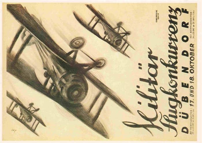 Segelflug Gliding Vol-Voile Vuolo-a-Vela Volo-a-Vela-- Militaer Flugkonkurrenz D – Ansichtskarte