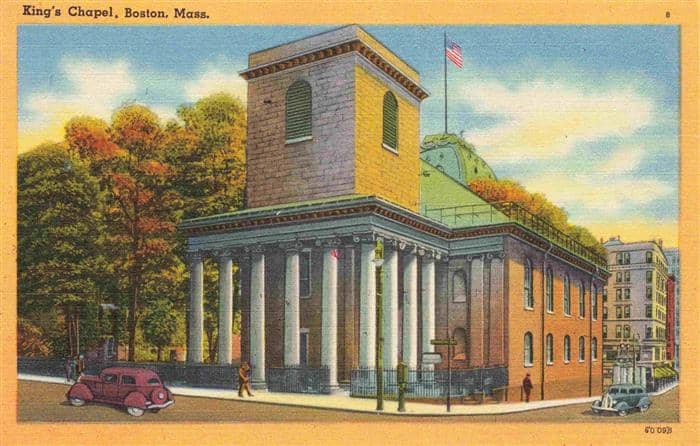 Boston  Massachusetts USA King's Chapel – Ansichtskarte Boston