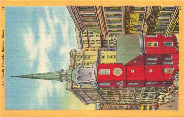 Boston  Massachusetts USA Old South Church – Ansichtskarte Boston