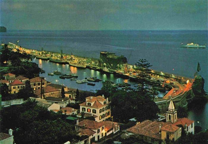 FUNCHAL Madeira PT Vista aereo da porto – Ansichtskarte Funchal