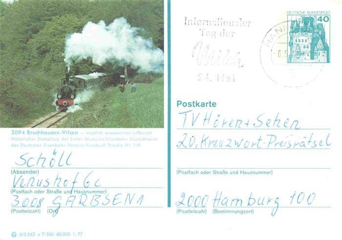 Bruchhausen-Vilsen Historischer Dampfzug – Ansichtskarte Bruchhausen-Vilsen