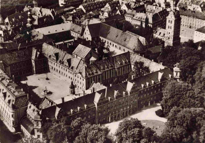 REGENSBURG Bayern Fuerstlich Thurn und Taxisches Schloss Fliegeraufnahme – Ansichtskarte Regensburg