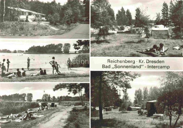 Reichenberg Moritzburg Bz Dresden Sachsen Bad-Sonnenland Intercamp Campingplatz – Ansichtskarte Moritzburg Dresden
