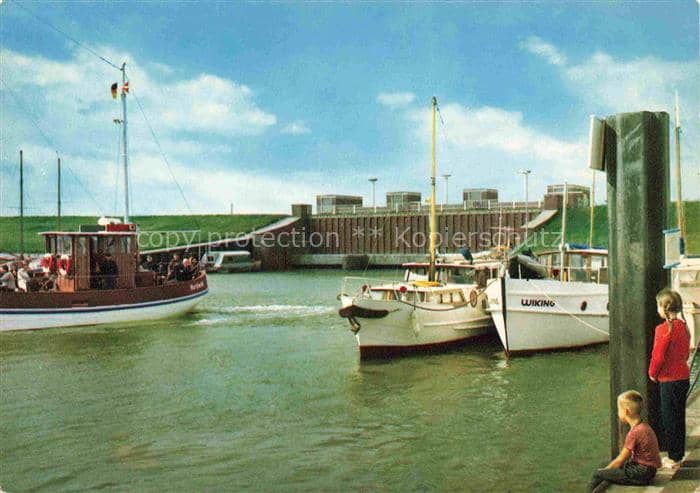 Schillig Horumersiel Nordseebad Friesland Niedersachsen Aussenhafen Wangersiel B – Ansichtskarte Horumersiel Wangerland