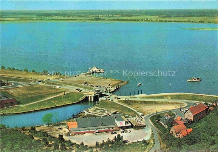 Gruenendeich Niederelbe Altes Land Stade Niedersachsen Faehrhaus Faehre Elbe Luf – Ansichtskarte Grünendeich