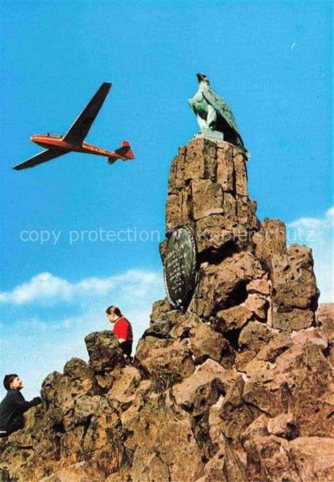 Segelflug Gliding Vol-Voile Vuolo-a-Vela Volo-a-Vela-- Wasserkuppe Rhoen Flieger – Ansichtskarte