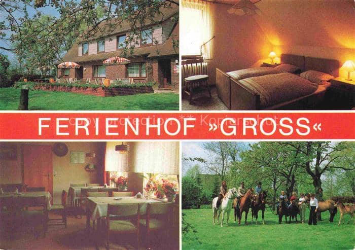 Krummendeich Stade Niedersachsen Ferienhof Ferienhaus Schlafzimmer Gaststube Pfe – Ansichtskarte Krummendeich
