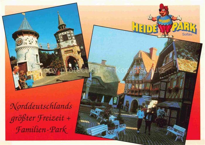 Soltau Soltau-Fallingbostel Niedersachsen Heide-Park Eingang Turm Fachwerkhaus F – Ansichtskarte Soltau