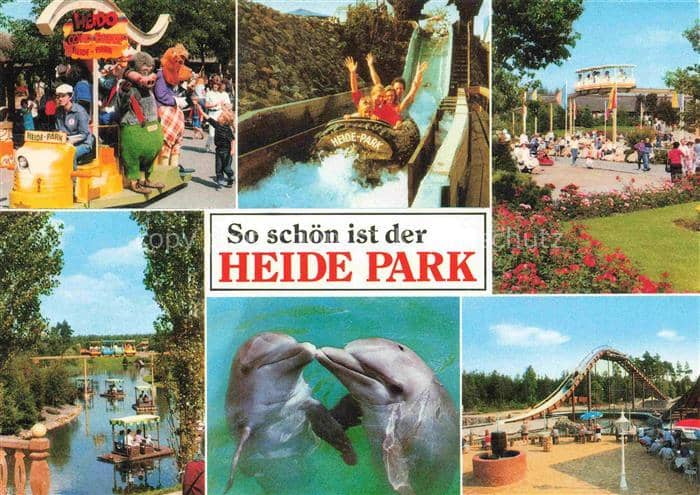 Soltau Soltau-Fallingbostel Niedersachsen Heide-Park Wasserrutsche Delfin Bootsf – Ansichtskarte Soltau