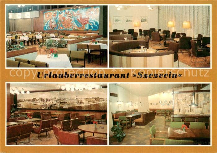 Szczecin Stettin FDGB Urlauberestaurant Szczecin Speiserestaurant Odra Cafe Mali – بطاقة مصوّرة