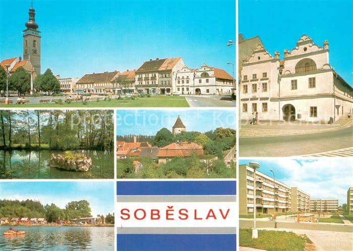 Sobeslav CZ Namesti Ceskoslovenske republiky Muzeum Park Hlaska zbytek gotickeho – Ansichtskarte
