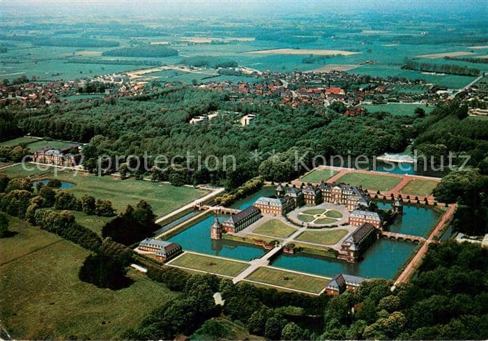 Nordkirchen Coesfeld NRW Fliegeraufnahme mit Schloss – Ansichtskarte Nordkirchen