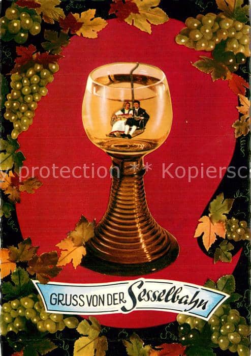 Wein Edenkoben  Sesselbahn – Ansichtskarte