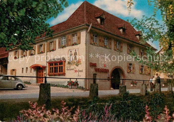 Kandern Baden BW Gasthaus Zur Weserei – Ansichtskarte Kandern