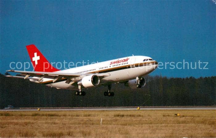 Flugzeuge Zivil Swissair Airbus A310 Europe – Ansichtskarte
