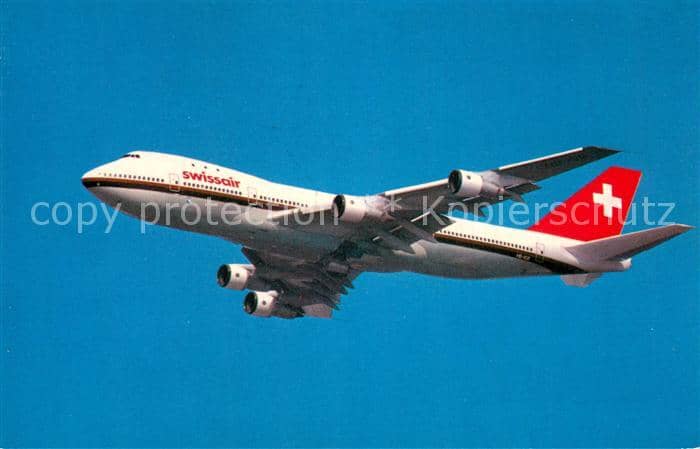Flugzeuge Zivil Swissair Boeing 747 B – Ansichtskarte