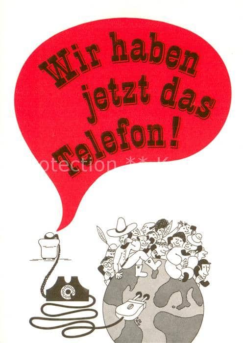 Telefon Wir haben jetzt Telefon – Ansichtskarte