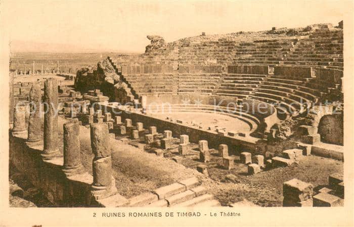 Timgad Ruines Romaines de Timgad Le Theatre – Ansichtskarte