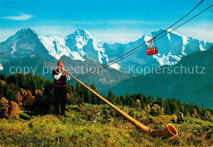 Alphorn Berner Oberland Seilbahn – Ansichtskarte