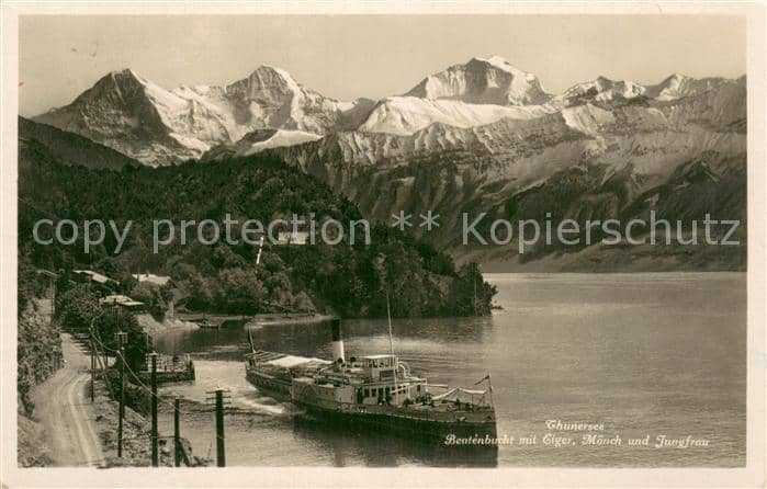 Dampfer Seitenrad Thunersee Beatenbucht – Ansichtskarte