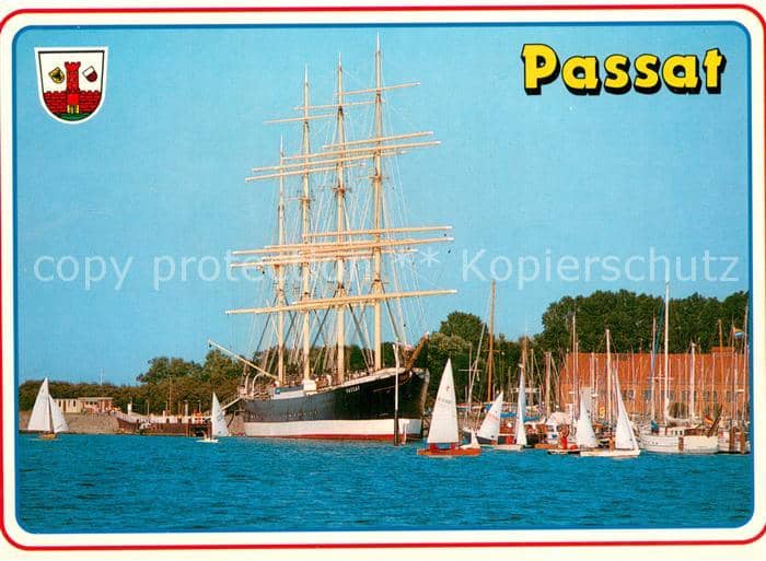 Segelschiffe Ostseeheilbad TRAVEMueNDE PAssAT – Ansichtskarte