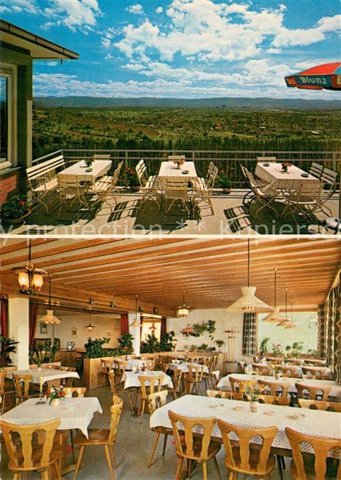 oetlingen  Oetlingen Weil am Rhein Baden BW Gasthaus Dreilaenderblick Restaurant – Ansichtskarte Weil am Rhein
