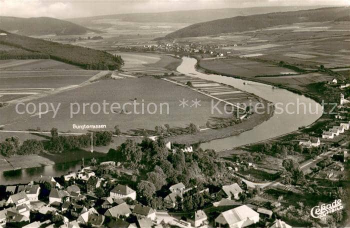 Polle Oberweser Holzminden Niedersachsen Gaststaette Burghaus Graf Everstein an – Ansichtskarte Polle