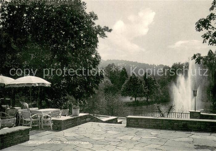 Georgsmarienhuette Osnabrueck Niedersachsen Kasinoterrasse Cafe Restaurant Wass – Ansichtskarte Georgsmarienhütte