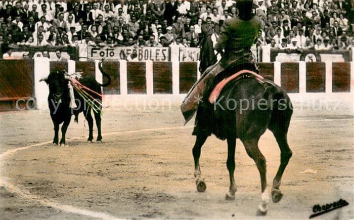 Stierkampf Corrida de Toros Bullfight Citant de pres – Ansichtskarte