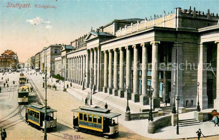 Strassenbahn Stuttgart Koenigsbau – Ansichtskarte