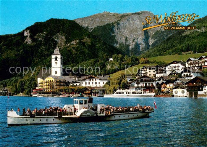 Dampfer Seitenrad Kaiser Franz Josef St. Wolfgang – Ansichtskarte