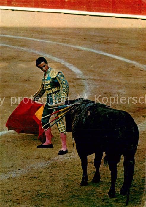 Stierkampf Corrida de Toros Bullfight Toros El Viti Cita – Ansichtskarte