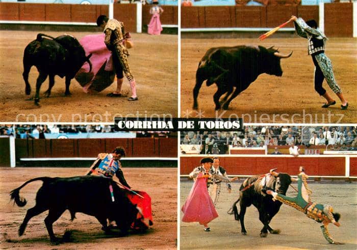 Stierkampf Corrida de Toros Bullfight Corrida de Toros media Veronica – Ansichtskarte