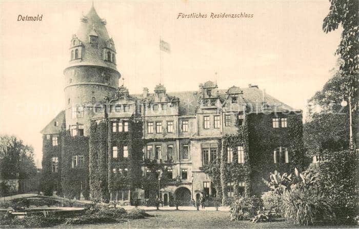 DETMOLD Lippe NRW Fuerstliches Residenzschloss – Ansichtskarte Detmold