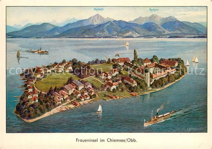 Chiemsee Bayern Fraueninsel – Ansichtskarte Chiemsee