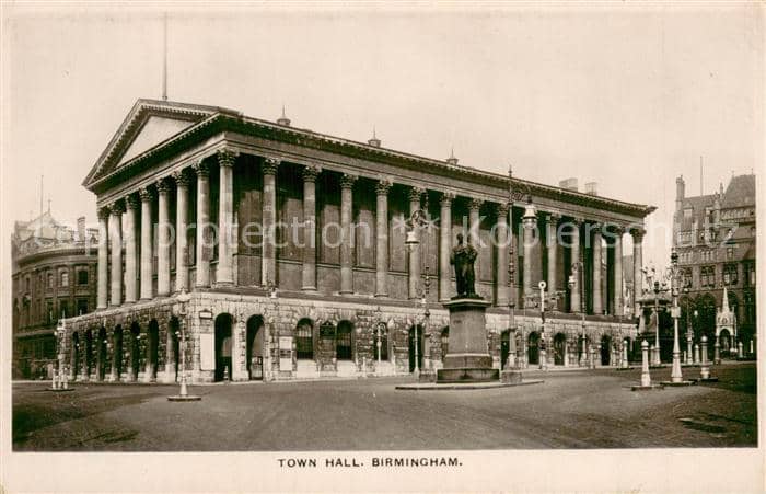 Birmingham  UK Town Hall – Ansichtskarte Birmingham