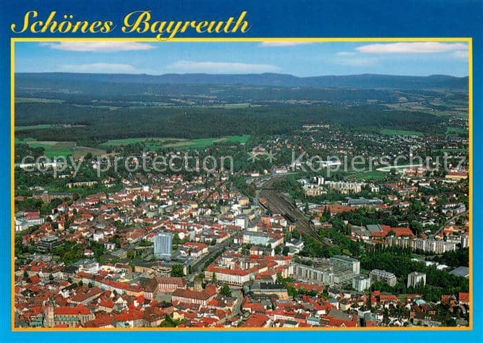 BAYREUTH Bayern Fliegeraufnahme – Ansichtskarte Bayreuth