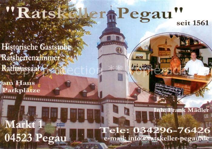 Pegau Sachsen Ratskeller Pegau Bar – Ansichtskarte Pegau