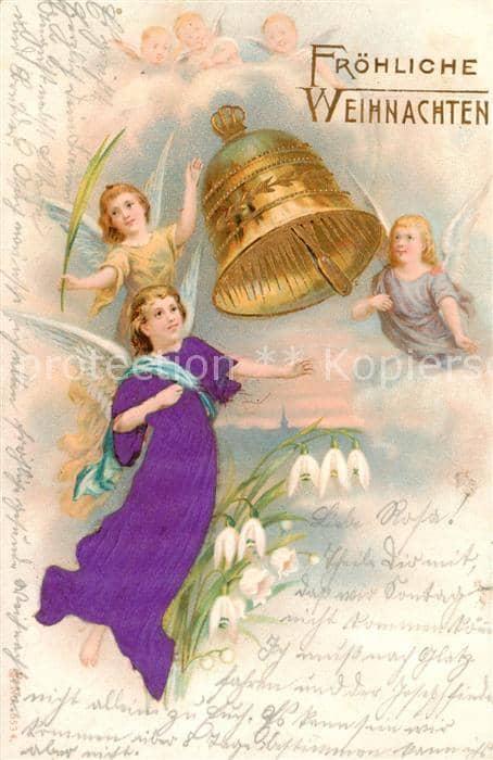 Engel Weihnachten Litho – Ansichtskarte